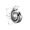 Axial angular contact ball bearing Series: 7602..-2RS-TVP